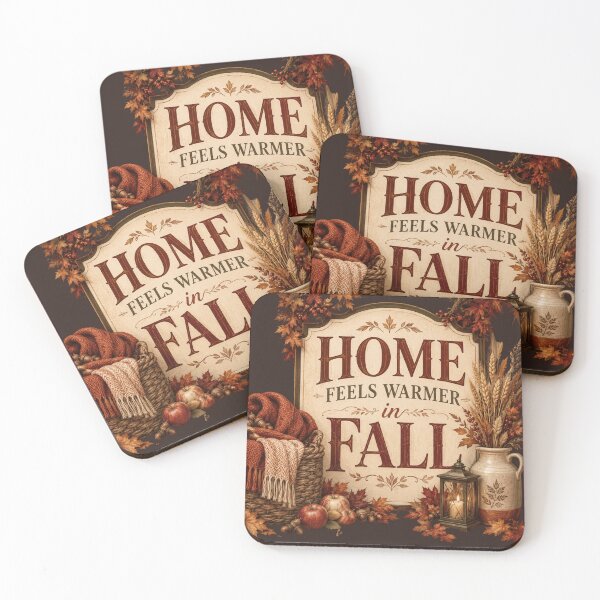 Item preview, Home Feels Warmer in Fall – Cozy Autumn Home Decor Design designed and sold by astersgraphics.