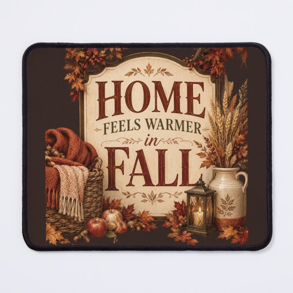 Item preview, Home Feels Warmer in Fall – Cozy Autumn Home Decor Design designed and sold by astersgraphics.