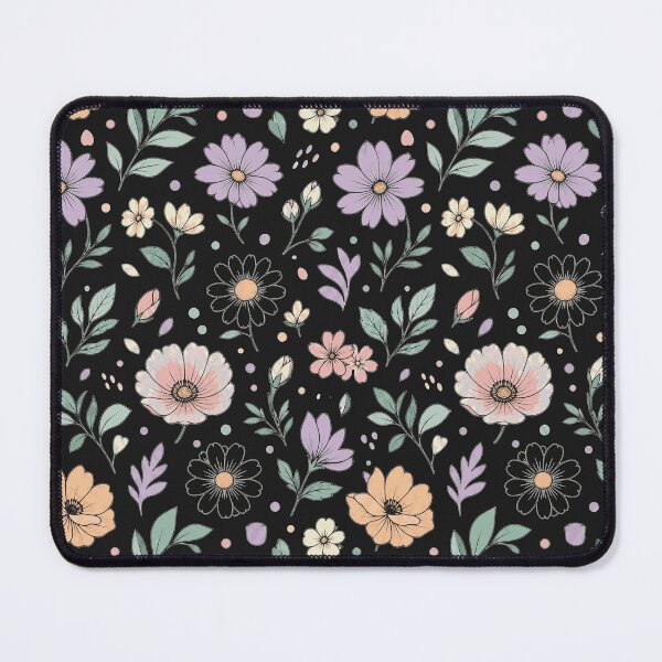 Item preview, Modern Minimalist Pastel Summer Flowers Pattern - Fine Line Botanical Art - Aesthetic Floral Decor designed and sold by BelievingCreate.