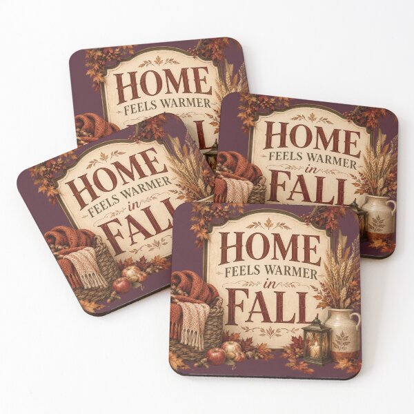 Item preview, Home Feels Warmer in Fall – Cozy Autumn Home Decor Design designed and sold by astersgraphics.