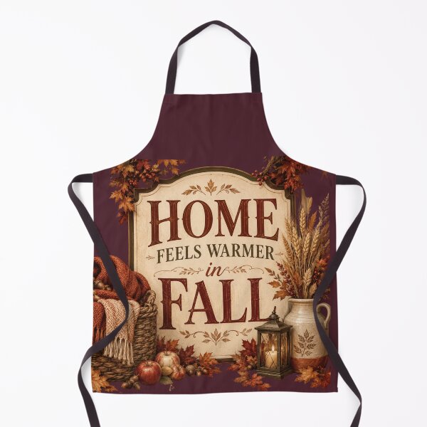 Item preview, Home Feels Warmer in Fall – Cozy Autumn Home Decor Design designed and sold by astersgraphics.