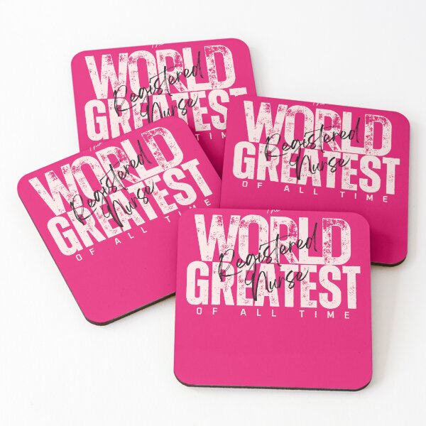 Item preview, World Greatest Registered Nurse - Coworker Going Away Present For Professional - Bold Pink designed and sold by Doiemacreations.