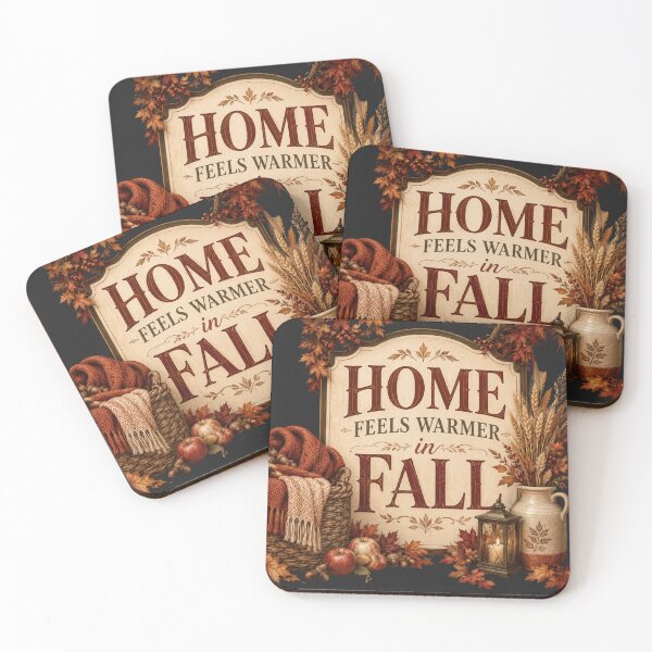 Item preview, Home Feels Warmer in Fall – Cozy Autumn Home Decor Design designed and sold by astersgraphics.