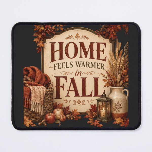 Item preview, Home Feels Warmer in Fall – Cozy Autumn Home Decor Design designed and sold by astersgraphics.
