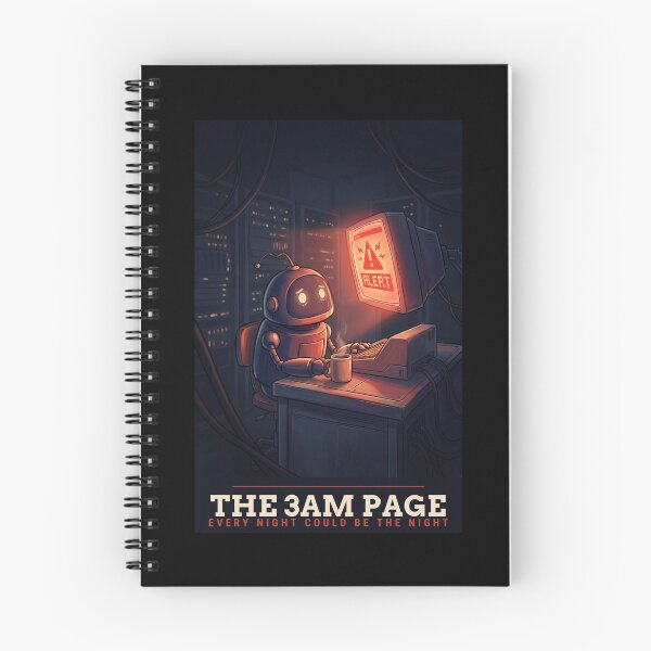 Item preview, The 3AM Page Funny Sysadmin Server Room Alert Programmer Gift T-Shirt designed and sold by abdoali102.