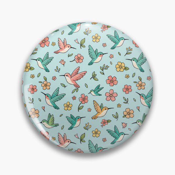 Item preview, Hummingbirds and Flowers Pattern designed and sold by Kathy Kuczek.