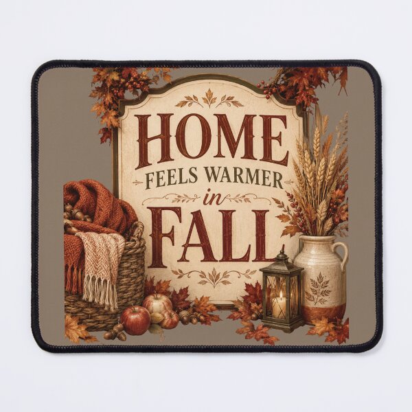 Item preview, Home Feels Warmer in Fall – Cozy Autumn Home Decor Design designed and sold by astersgraphics.