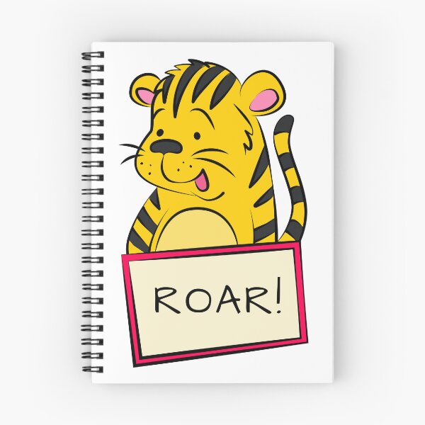 Item preview, Cute Cartoon Tiger with Roar Sign designed and sold by Ekaterina  Biserova.