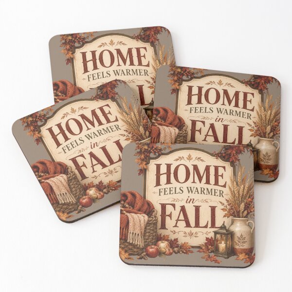 Item preview, Home Feels Warmer in Fall – Cozy Autumn Home Decor Design designed and sold by astersgraphics.