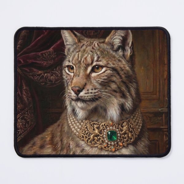 Item preview, Vintage Lynx Emerald Pearl Necklace designed and sold by The Real Beast Art.