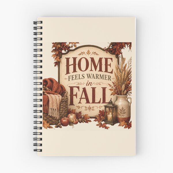 Item preview, Home Feels Warmer in Fall – Cozy Autumn Home Decor Design designed and sold by astersgraphics.
