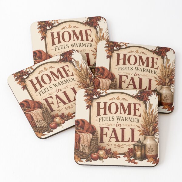 Item preview, Home Feels Warmer in Fall – Cozy Autumn Home Decor Design designed and sold by astersgraphics.