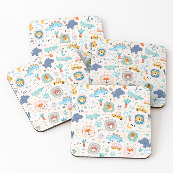 Item preview, Cute Animal Pattern for Kids Dinosaur, Lion & Fox Back-to-School Design designed and sold by Bloomie_Studio .