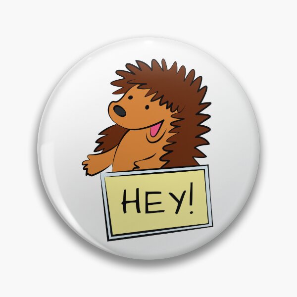 Artikelvorschau, Niedlicher Cartoon-Igel mit Hey-Schild entworfen und verkauft von Ekaterina Biserova.