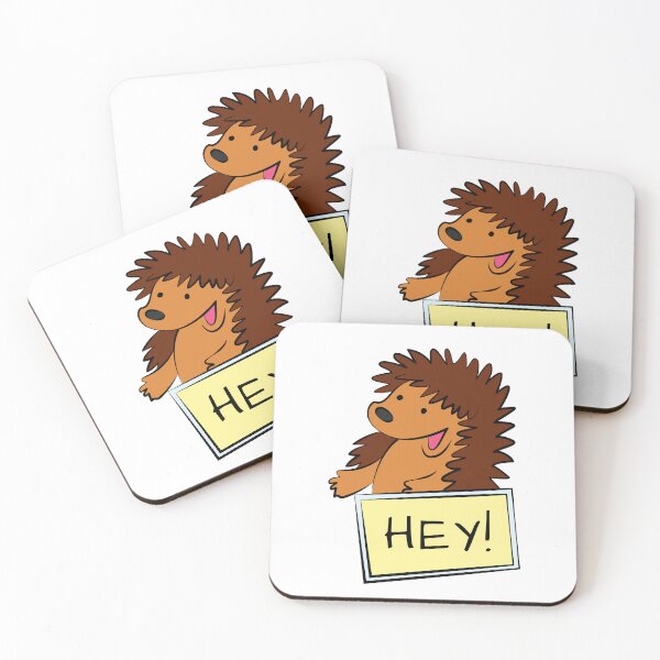 Item preview, Cute Cartoon Hedgehog with Hey Sign designed and sold by Ekaterina  Biserova.