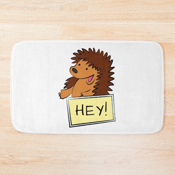 Artikelvorschau, Niedlicher Cartoon-Igel mit Hey-Schild entworfen und verkauft von Ekaterina  Biserova.