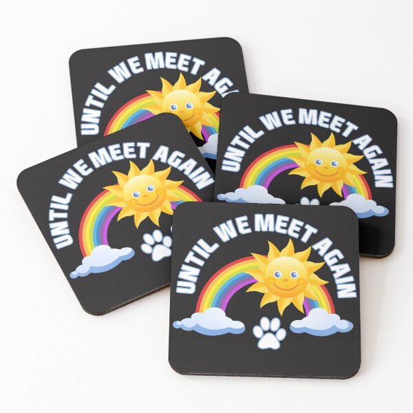 Item preview, Until We Meet Again Rainbow Paw Sunshine Pet Memorial Design designed and sold by Pa7wsVerse.