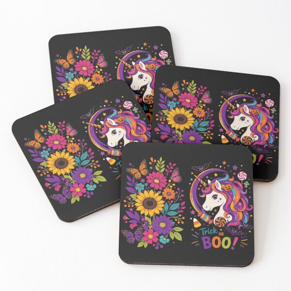 Item preview, Boo Halloween Floral Unicorn designed and sold by Rezzonposter.