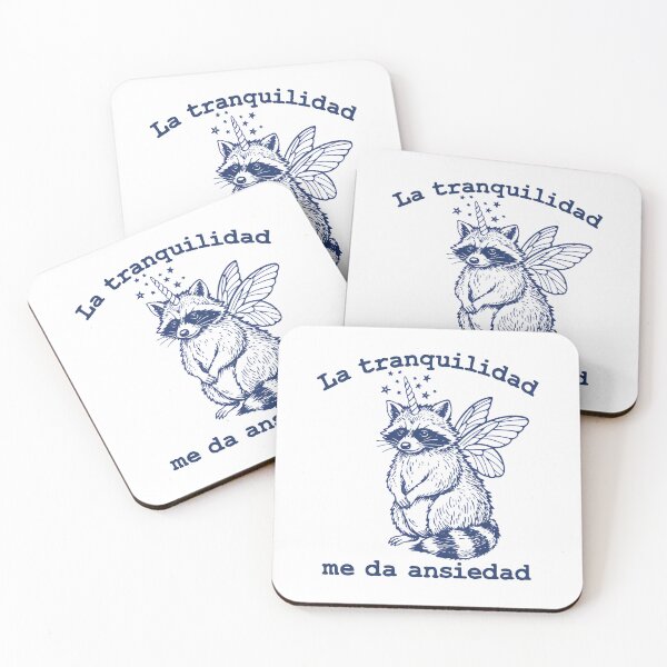 Item preview, La tranquilidad me da ansiedad mapache divertido, frase en español designed and sold by aponwao.