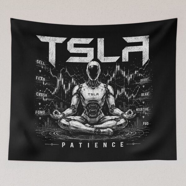 Item preview, TSLA Bull – Stock Market Investor Design designed and sold by TEEJAMBOREE.
