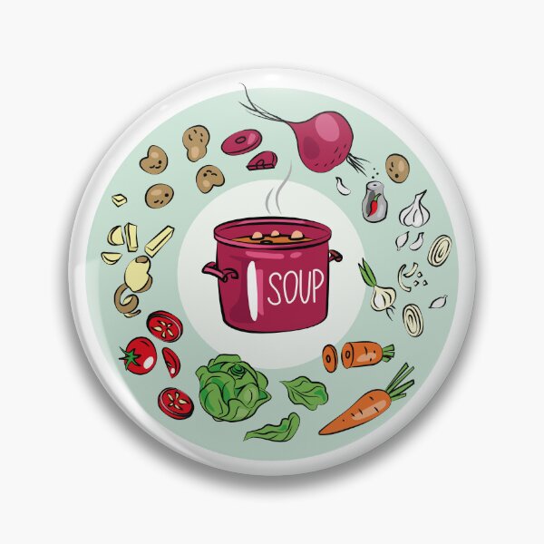 Item preview, Illustrated Vegetable Soup Recipe designed and sold by Ekaterina  Biserova.