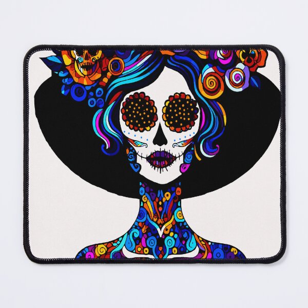 Item preview, Catrina Colorful Sugar Skull Illustration designed and sold by Ojo de Lilith.