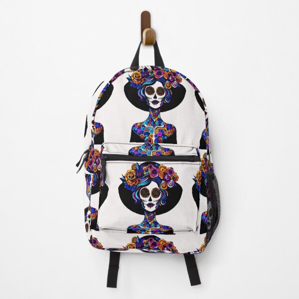Item preview, Catrina Colorful Sugar Skull Illustration designed and sold by Ojo de Lilith.