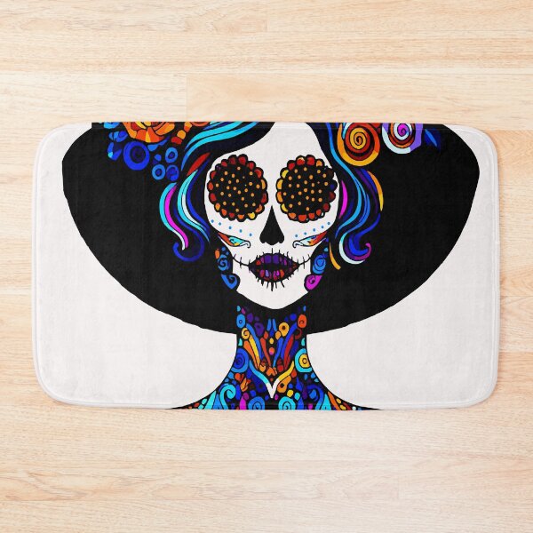 Item preview, Catrina Colorful Sugar Skull Illustration designed and sold by  Ojo de Lilith.
