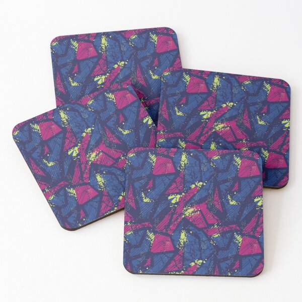 Item preview, Cyberpunk Lime and Magenta Grunge Abstract Student Pattern designed and sold by ImStickerHappy.