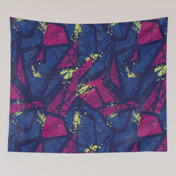 Item preview, Cyberpunk Lime and Magenta Grunge Abstract Student Pattern designed and sold by ImStickerHappy.