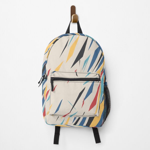 Item preview, Retro Abstract Geometric Shard Cream and Teal Student Pattern designed and sold by ImStickerHappy.