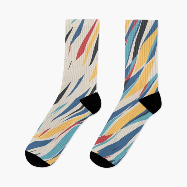 Item preview, Retro Abstract Geometric Shard Cream and Teal Student Pattern designed and sold by ImStickerHappy.