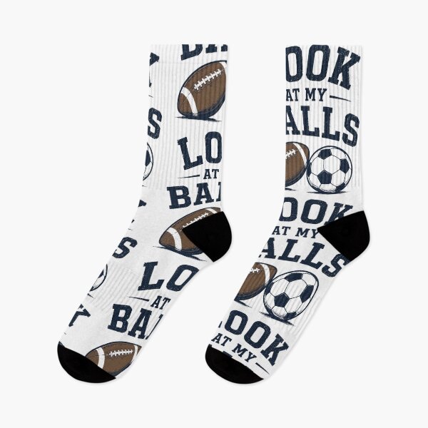 Item preview, Look at My Balls Football and Soccer Humor designed and sold by pixiedustpaint.