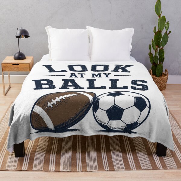 Item preview, Look at My Balls Football and Soccer Humor designed and sold by pixiedustpaint.