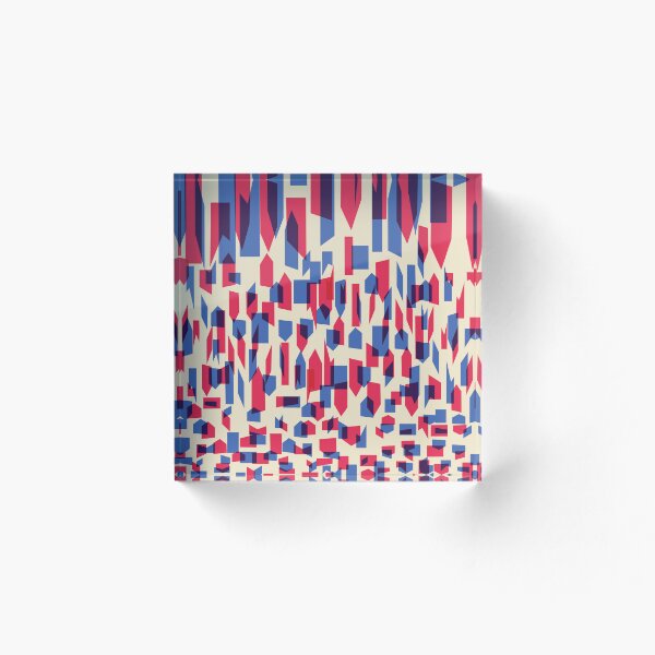 Artikelvorschau, Geometrisches Farbverlaufsmuster: Pixel zu Streifen, Rot und Blau, Schülermuster entworfen und verkauft von ImStickerHappy.