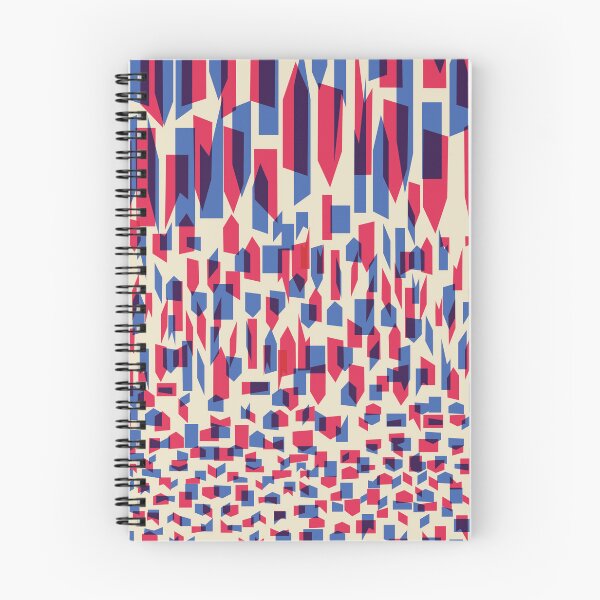 Item preview, Geometric Gradient Pixel to Stripe Red and Blue Student Pattern designed and sold by ImStickerHappy.