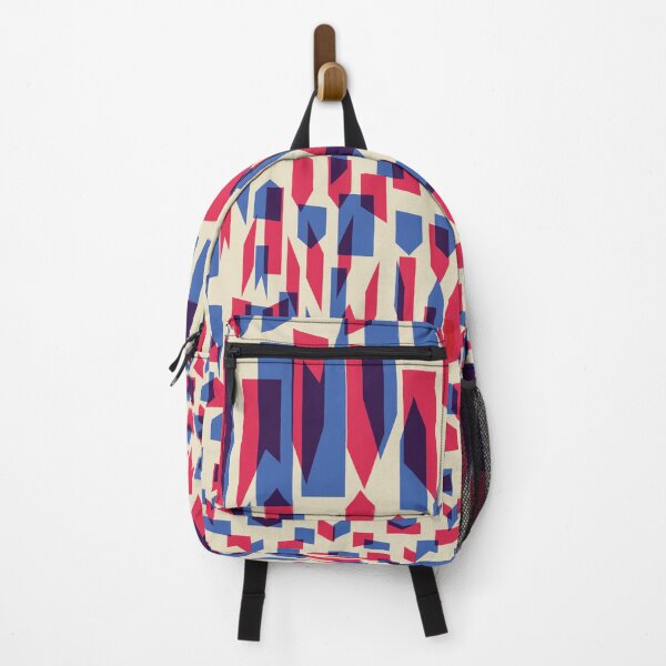 Item preview, Geometric Gradient Pixel to Stripe Red and Blue Student Pattern designed and sold by ImStickerHappy.