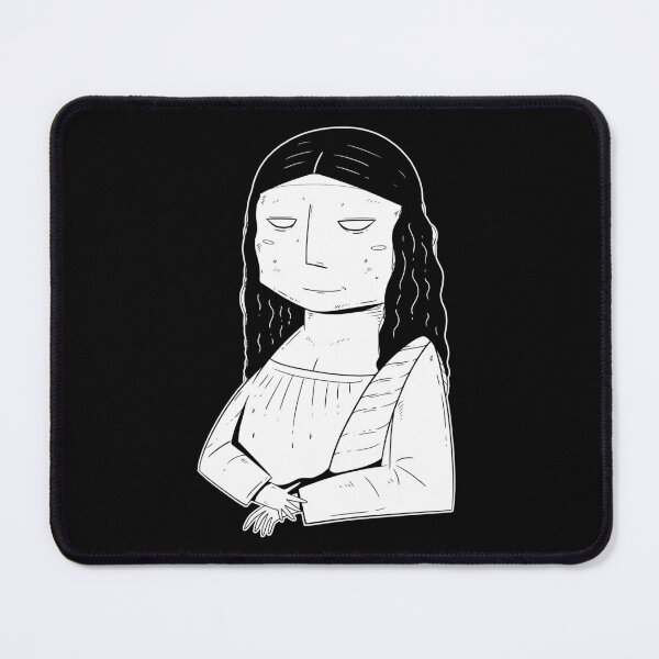 Item preview, Black and white Monalisa Doodle Carricature HandDrawn designed and sold by draxozart.