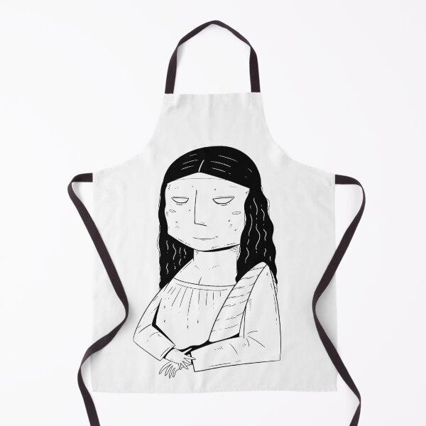 Item preview, Black and white Monalisa Doodle Carricature HandDrawn designed and sold by draxozart.
