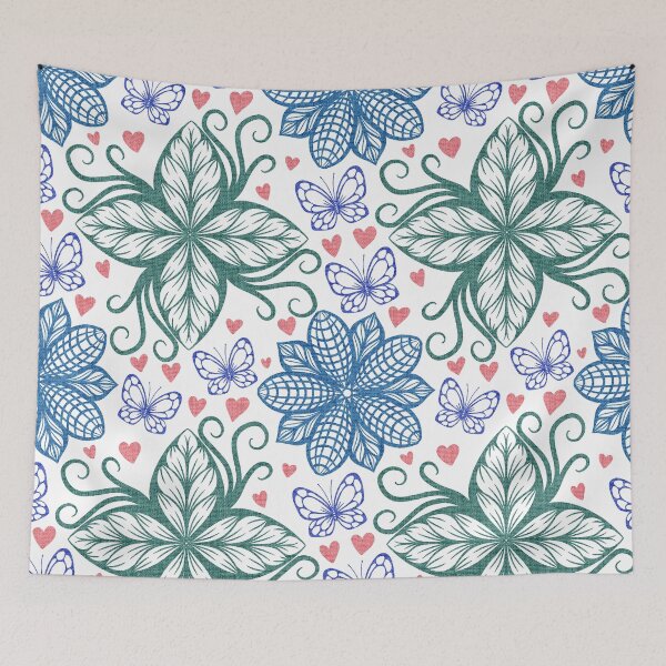 Item preview, Dusty Botanical Zentangle Butterfly Pattern designed and sold by OddBloomPNG.