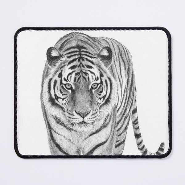 Item preview, Mighty Tiger Walking Realistic Pencil Drawing designed and sold by jo-e-basta.
