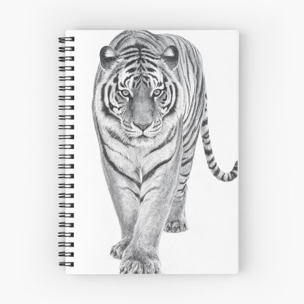 Item preview, Mighty Tiger Walking Realistic Pencil Drawing designed and sold by jo-e-basta.