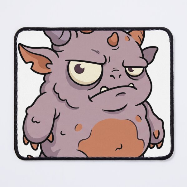 Item preview, Grumpy Little Purple Monster – Cute Chubby Cartoon Demon designed and sold by Pixele.