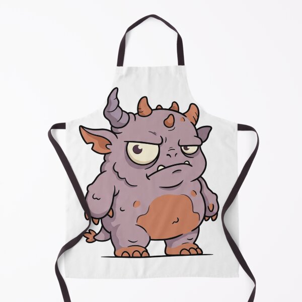 Item preview, Grumpy Little Purple Monster – Cute Chubby Cartoon Demon designed and sold by Pixele.