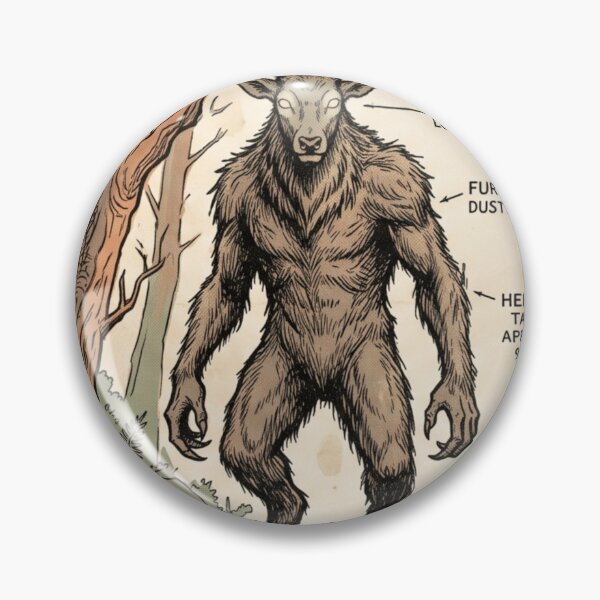 Item preview, The Forest Horned-Walker Cryptid – Vintage Field Guide designed and sold by Pixele.