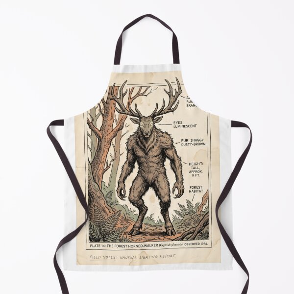 Item preview, The Forest Horned-Walker Cryptid – Vintage Field Guide designed and sold by Pixele.