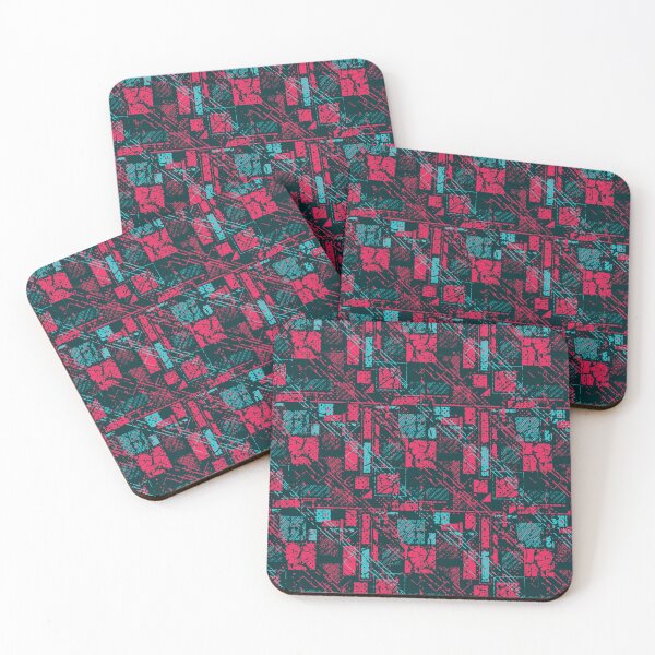 Item preview, Cyberpunk Tech Grid Teal and Magenta Student Pattern designed and sold by ImStickerHappy.