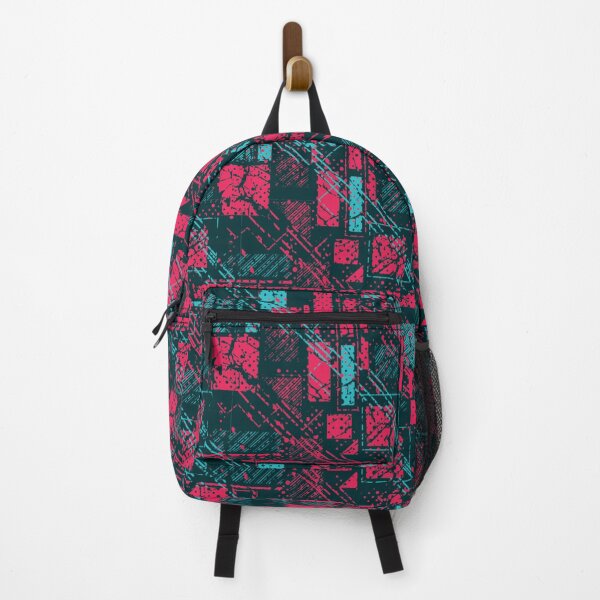 Item preview, Cyberpunk Tech Grid Teal and Magenta Student Pattern designed and sold by ImStickerHappy.