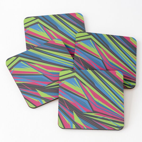 Item preview, Athletic Racing Speed Stripes Lime and Magenta Student Pattern designed and sold by ImStickerHappy.