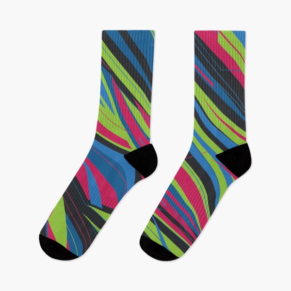 Item preview, Athletic Racing Speed Stripes Lime and Magenta Student Pattern designed and sold by ImStickerHappy.